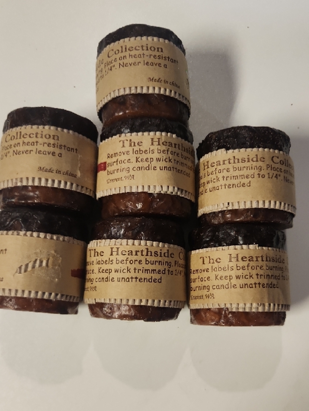 Handmade Brown Scented Tea Light Candles - Pack of 6 - Picture 2 of 2